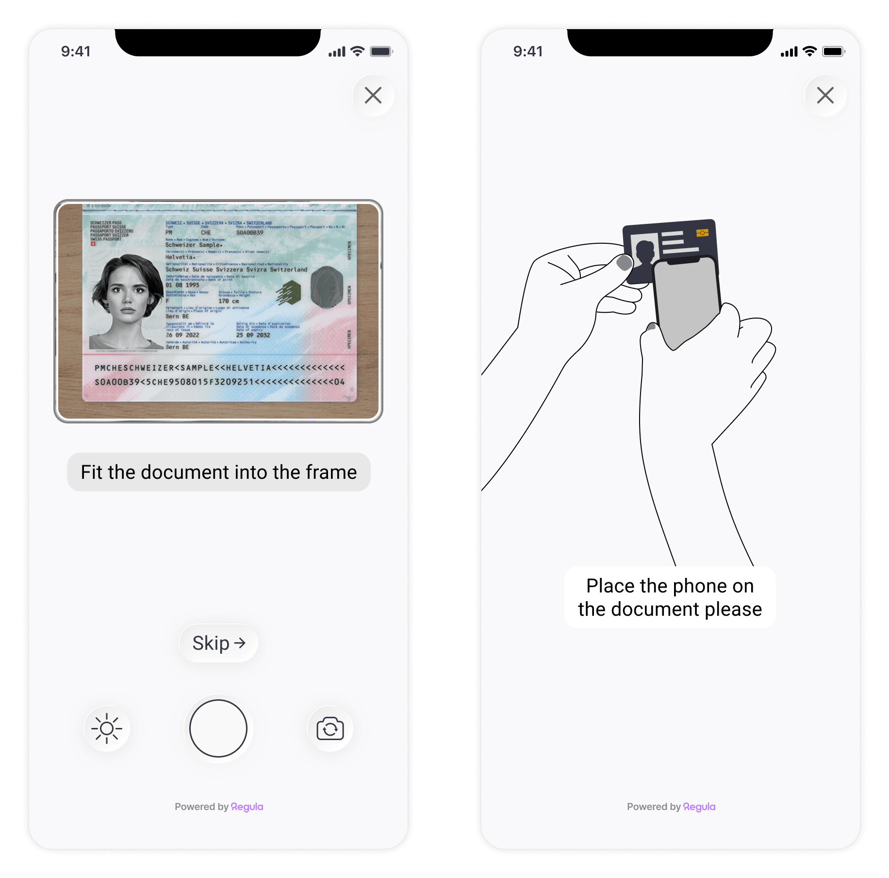 Mobile UI example with enabled Apple Liquid Glass theme support