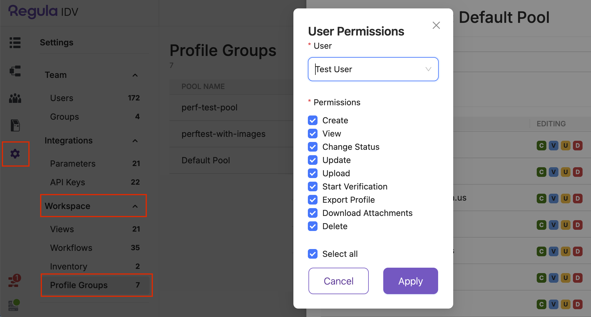 Group permissions