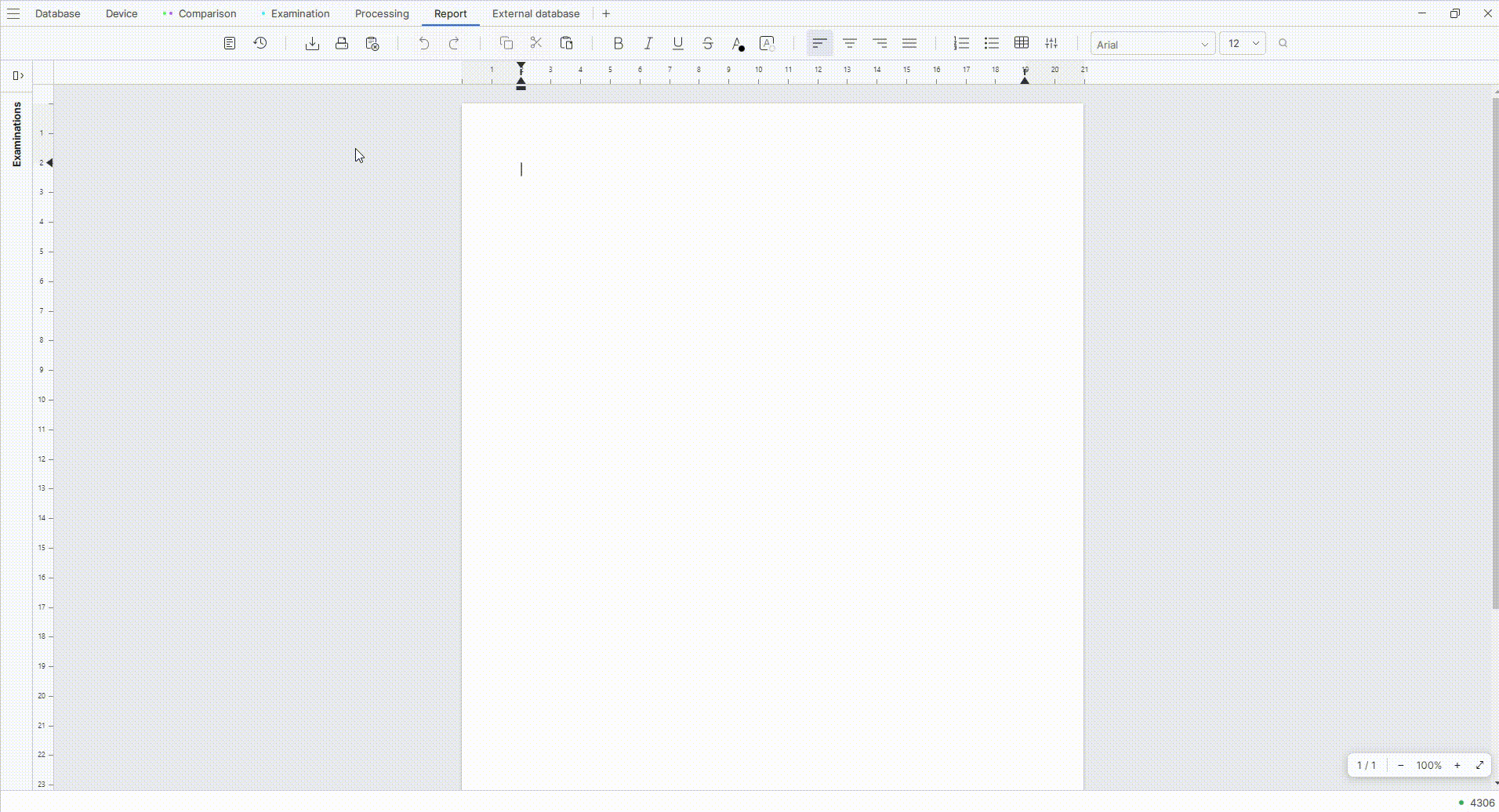 Report history